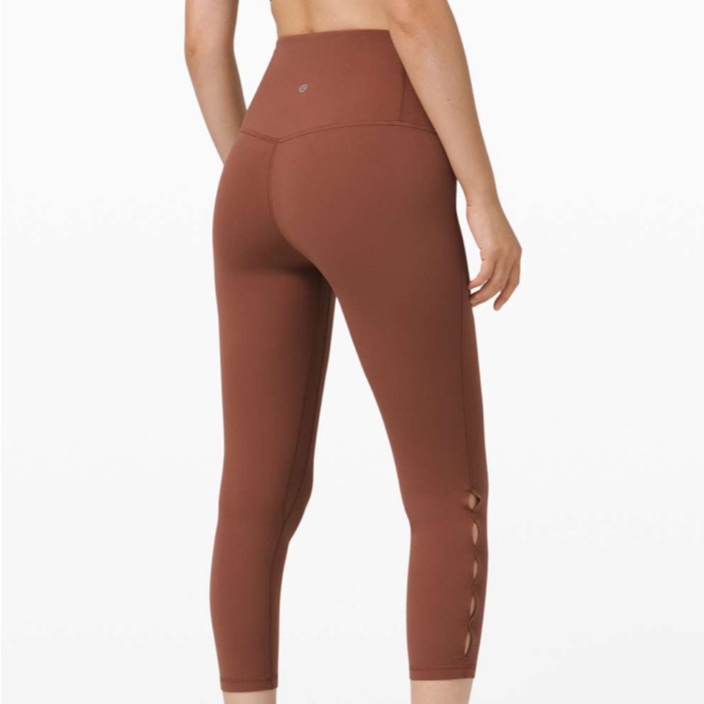 Lululemon Unlimit High-Rise Crop 23" Keyhole Leggings Ancient Copper Red Orange